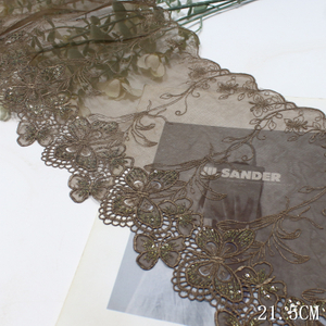 الفراشة المطرزة الدانتيل تقليم الصانع - 21.5cm الترتر تول الدانتيل للفستان والملابس الداخلية